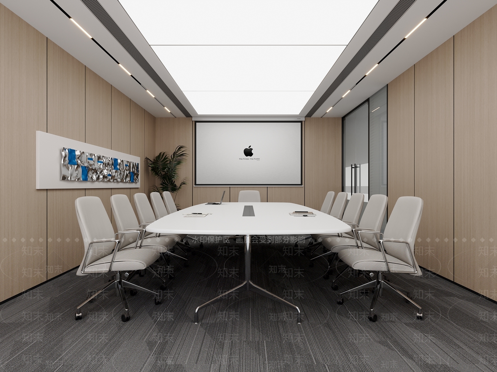 现代会议室3D模型下载【ID:1188402617】