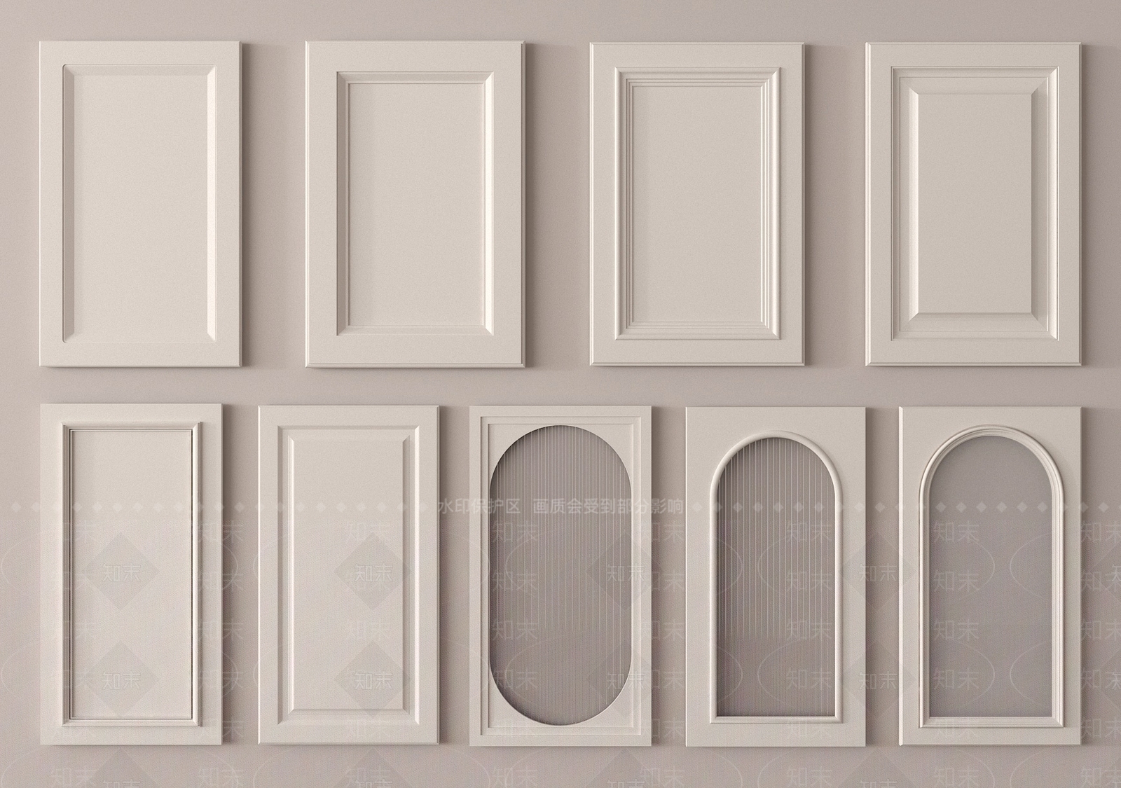 法式护墙板SU模型下载【ID:1188352656】