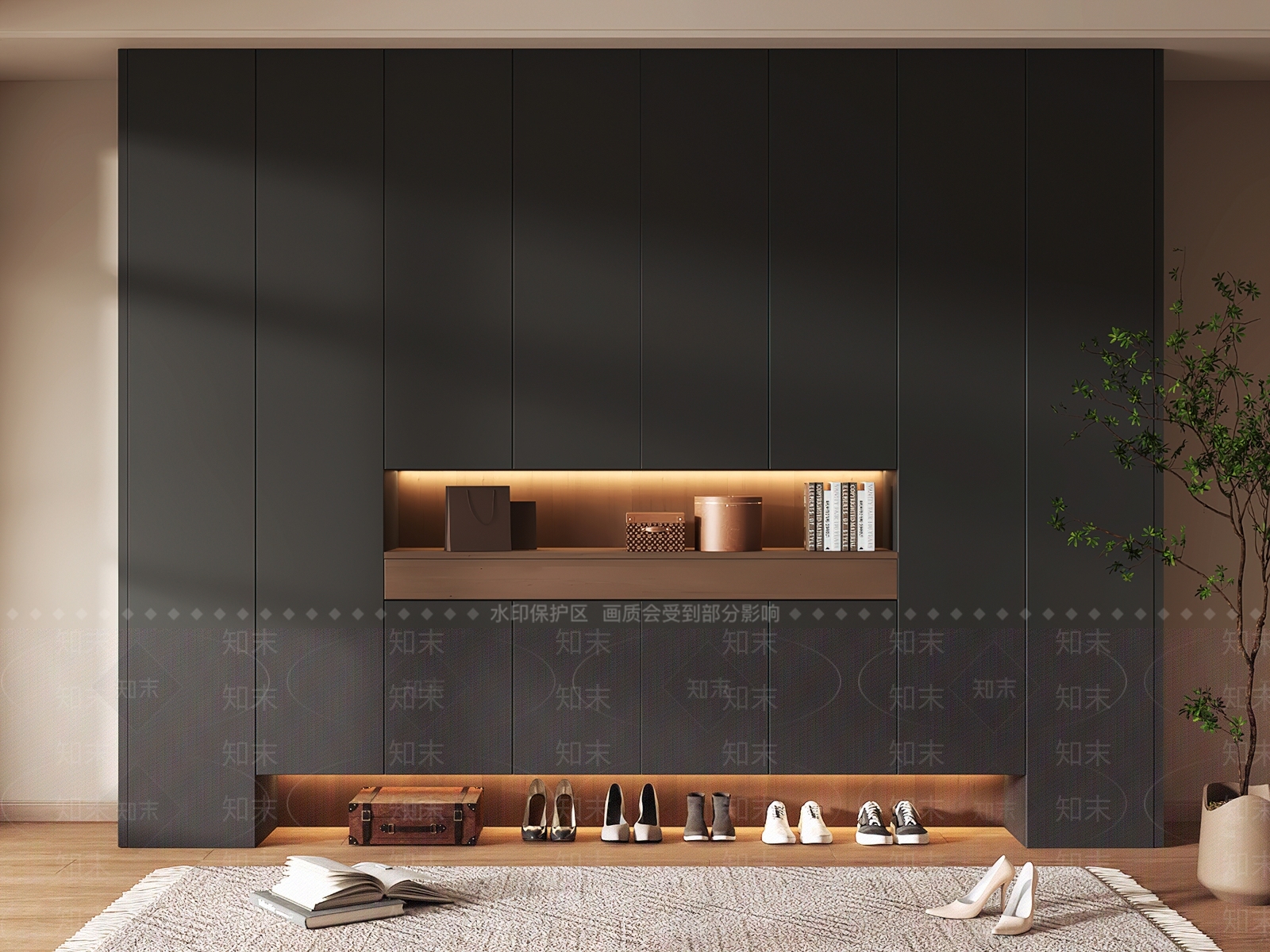 轻奢鞋柜3D模型下载【ID:1188353405】