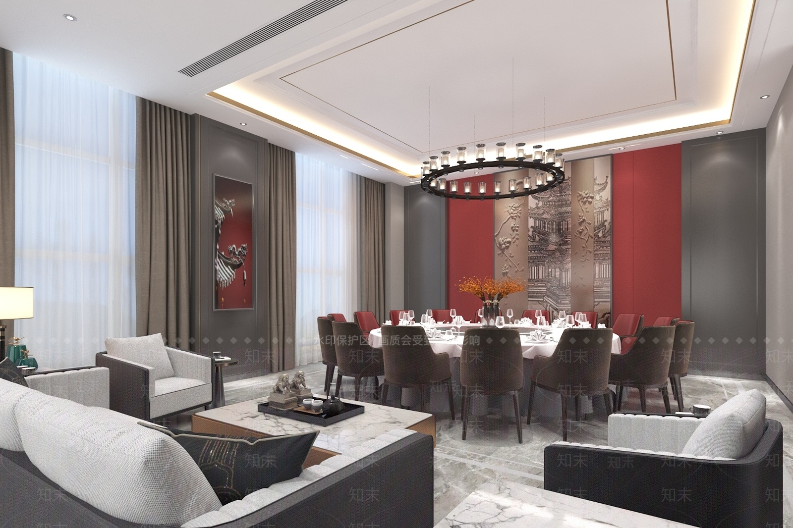 现代包厢3D模型下载【ID:1188361843】