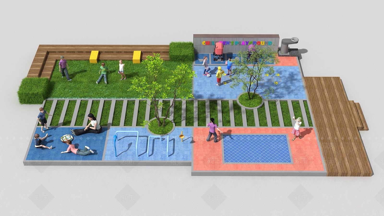 现代住宅景观3D模型下载【ID:1188370327】