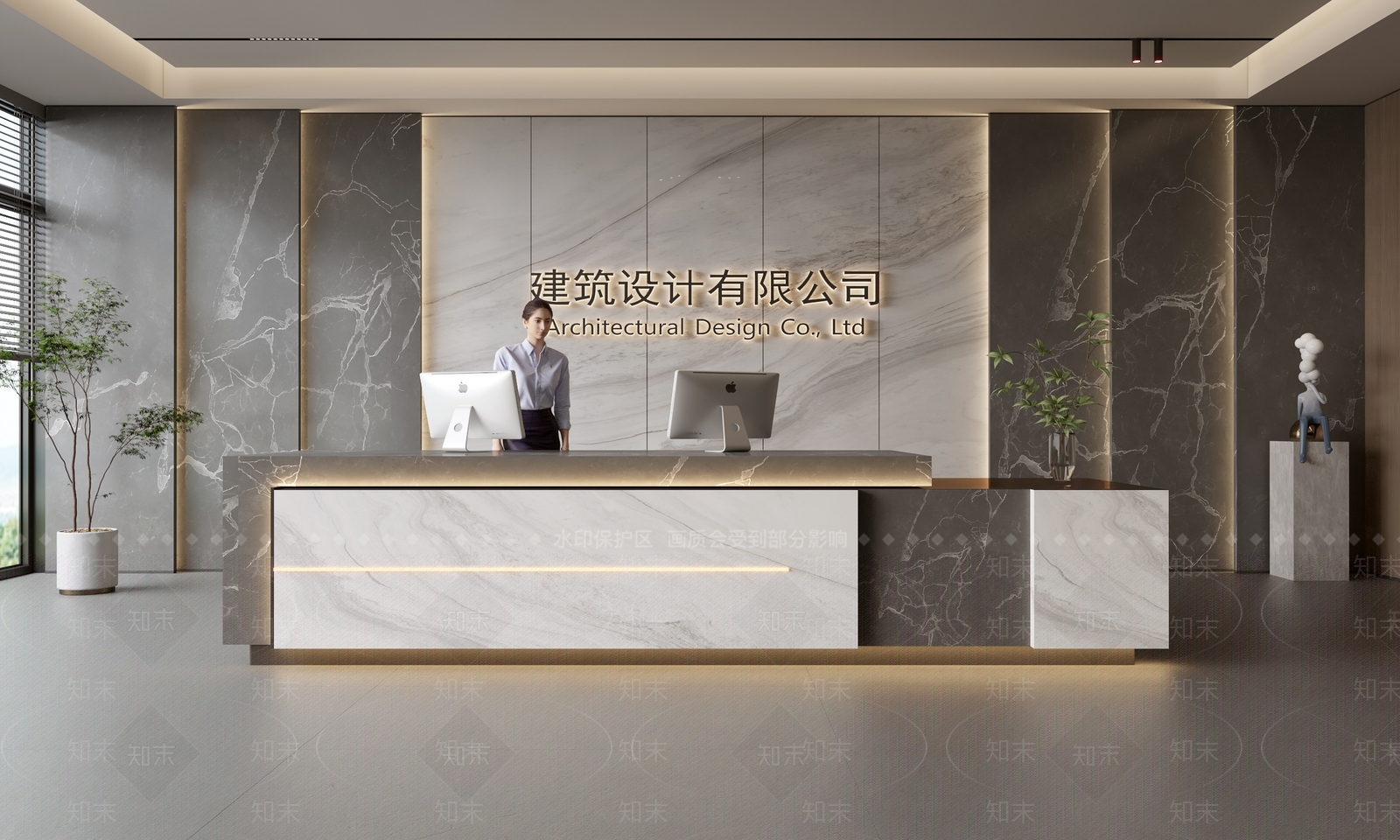 现代前台3D模型下载【ID:1188370160】