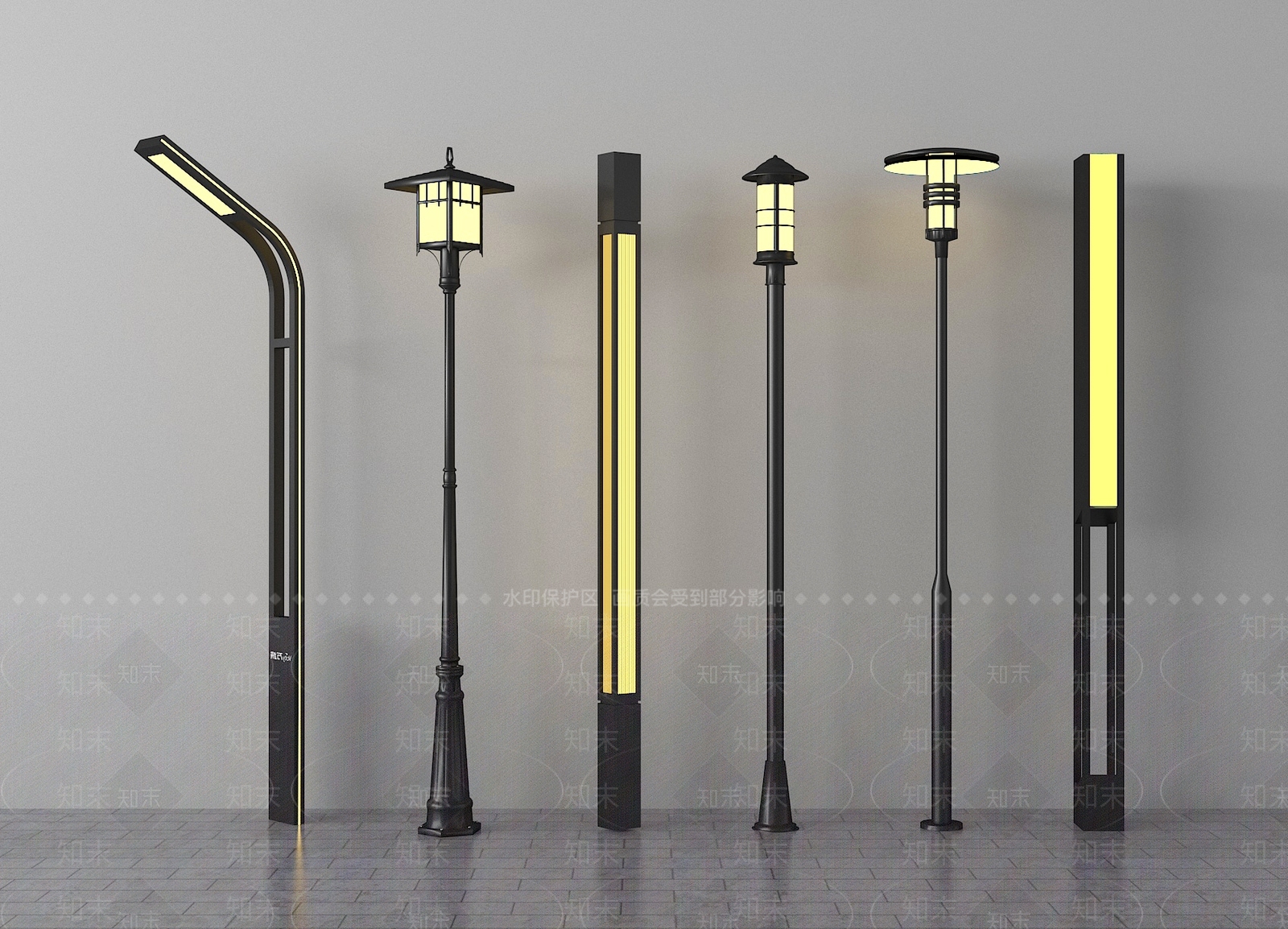 新中式路灯3D模型下载【ID:1188370829】