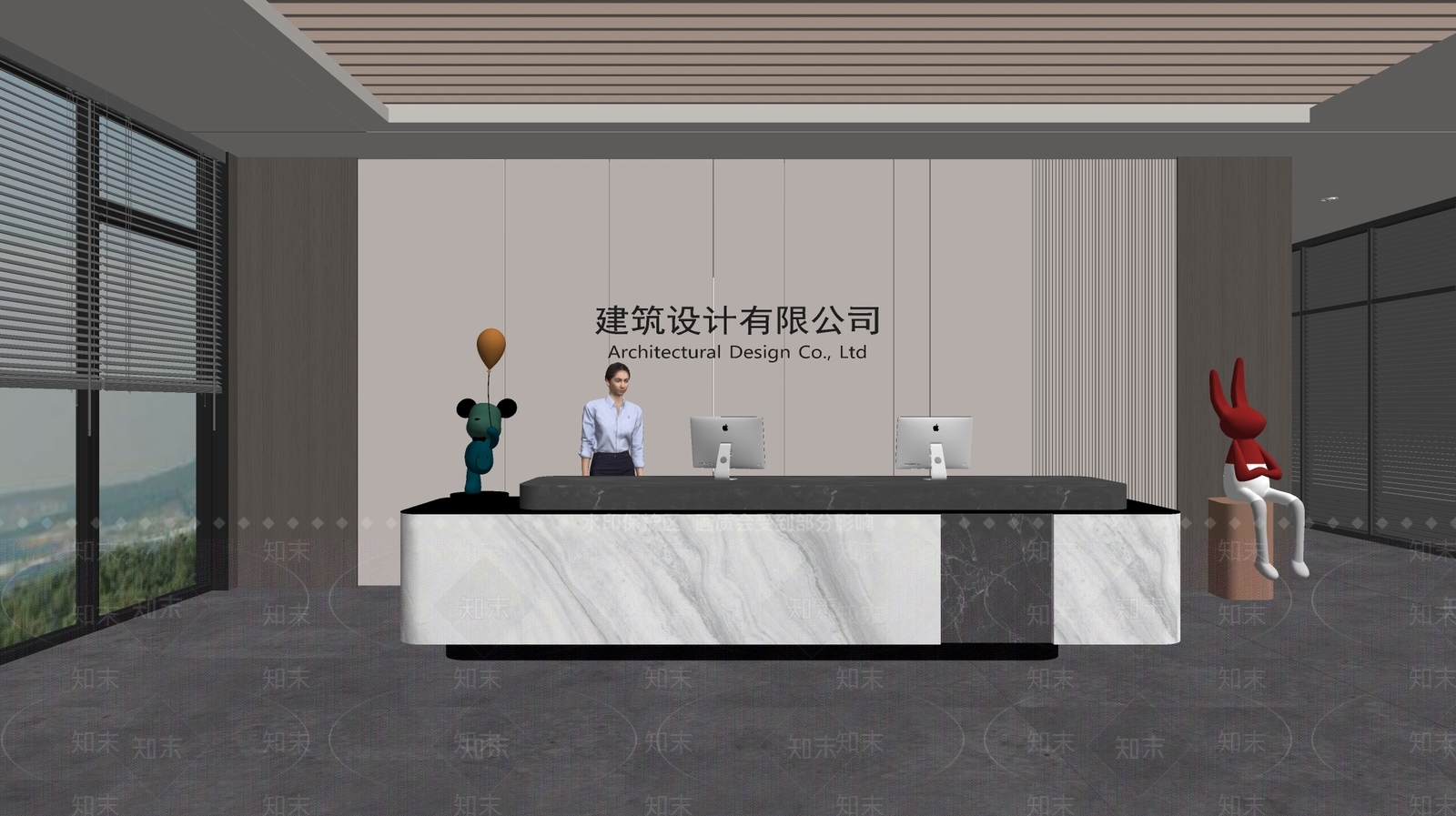 现代前台SU模型下载【ID:1188371257】