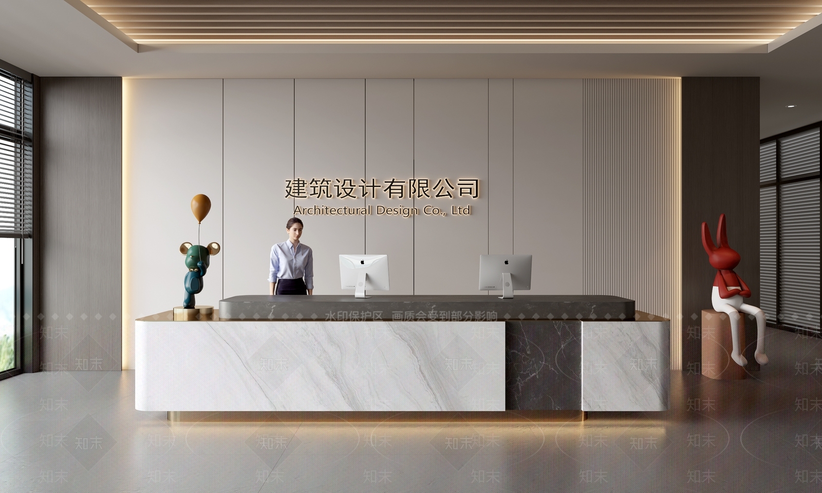 现代前台SU模型下载【ID:1188371257】