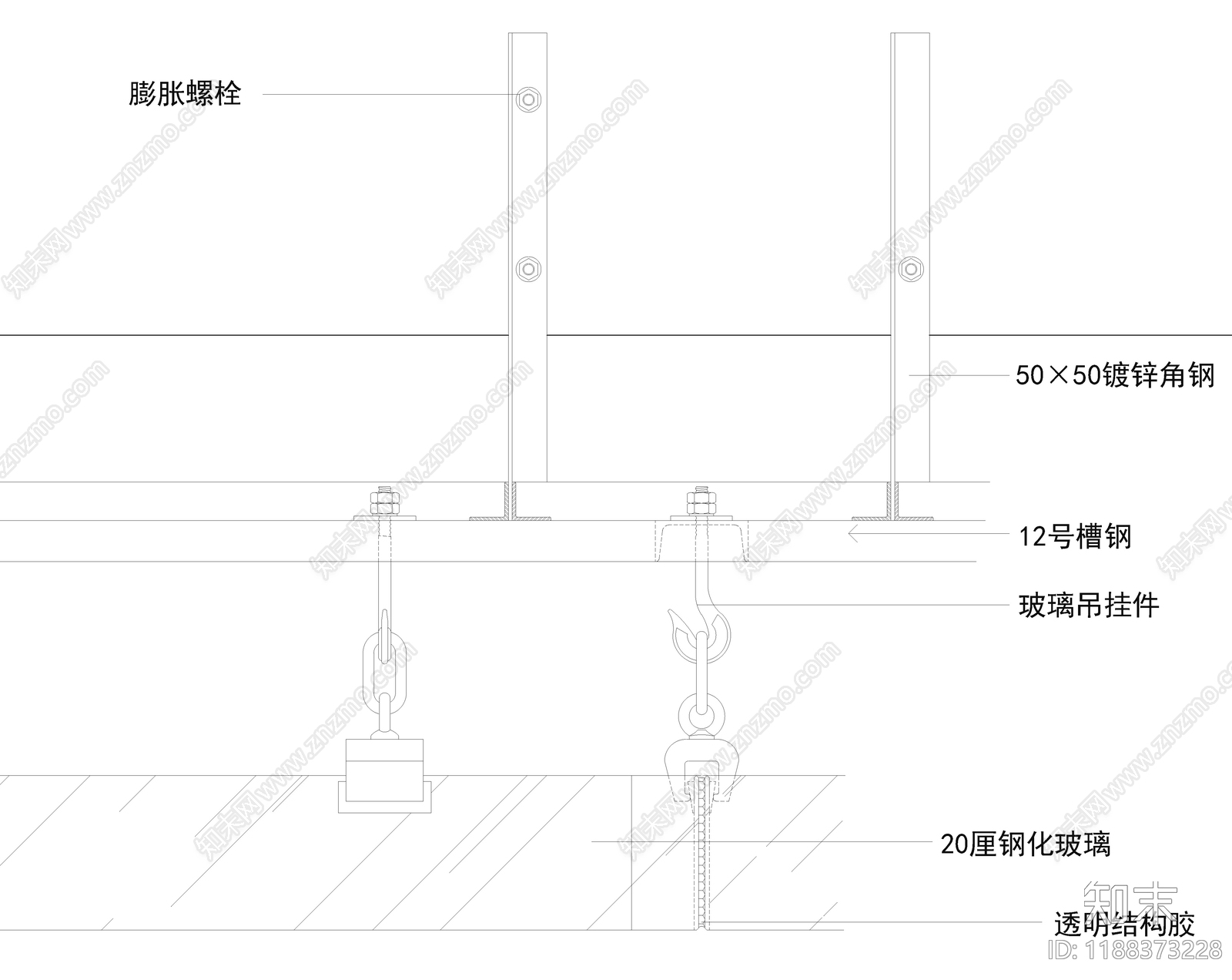 吊顶节点施工图下载【ID:1188373228】