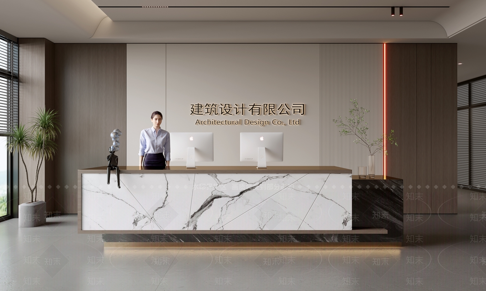 现代前台3D模型下载【ID:1188373386】