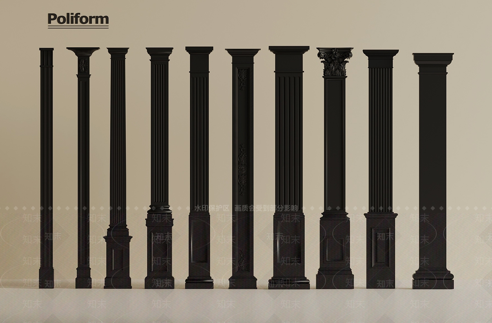 法式柱子SU模型下载【ID:1188373712】