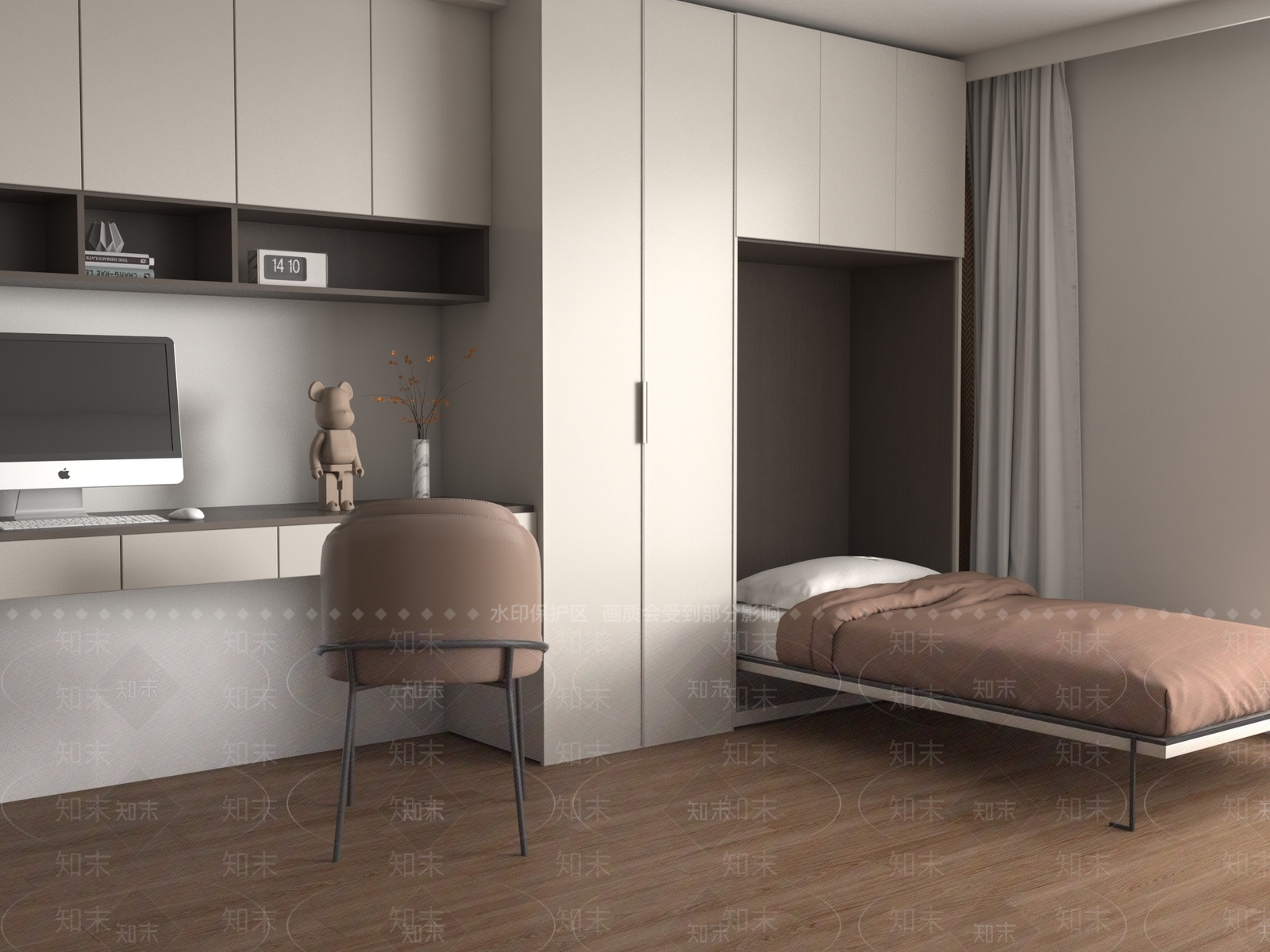 现代其他床具SU模型下载【ID:1188380947】