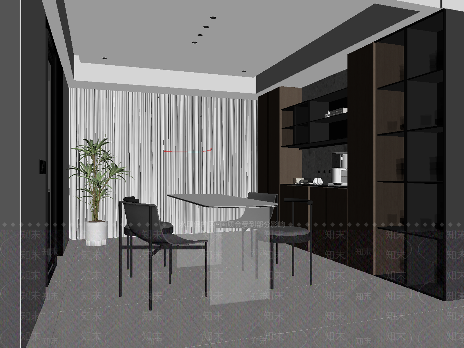 意式客餐厅SU模型下载【ID:1188383000】
