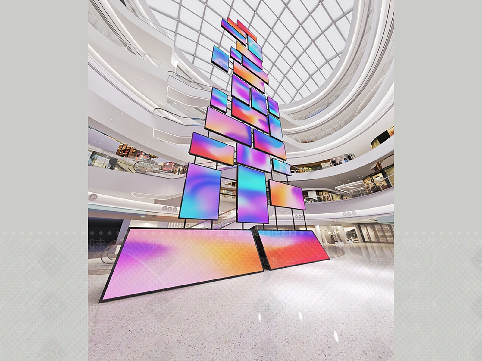 现代简约商场3D模型下载【ID:1188386371】