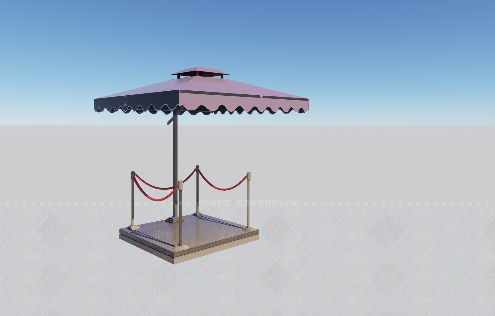 现代新中式商业景观SU模型下载【ID:1188386172】