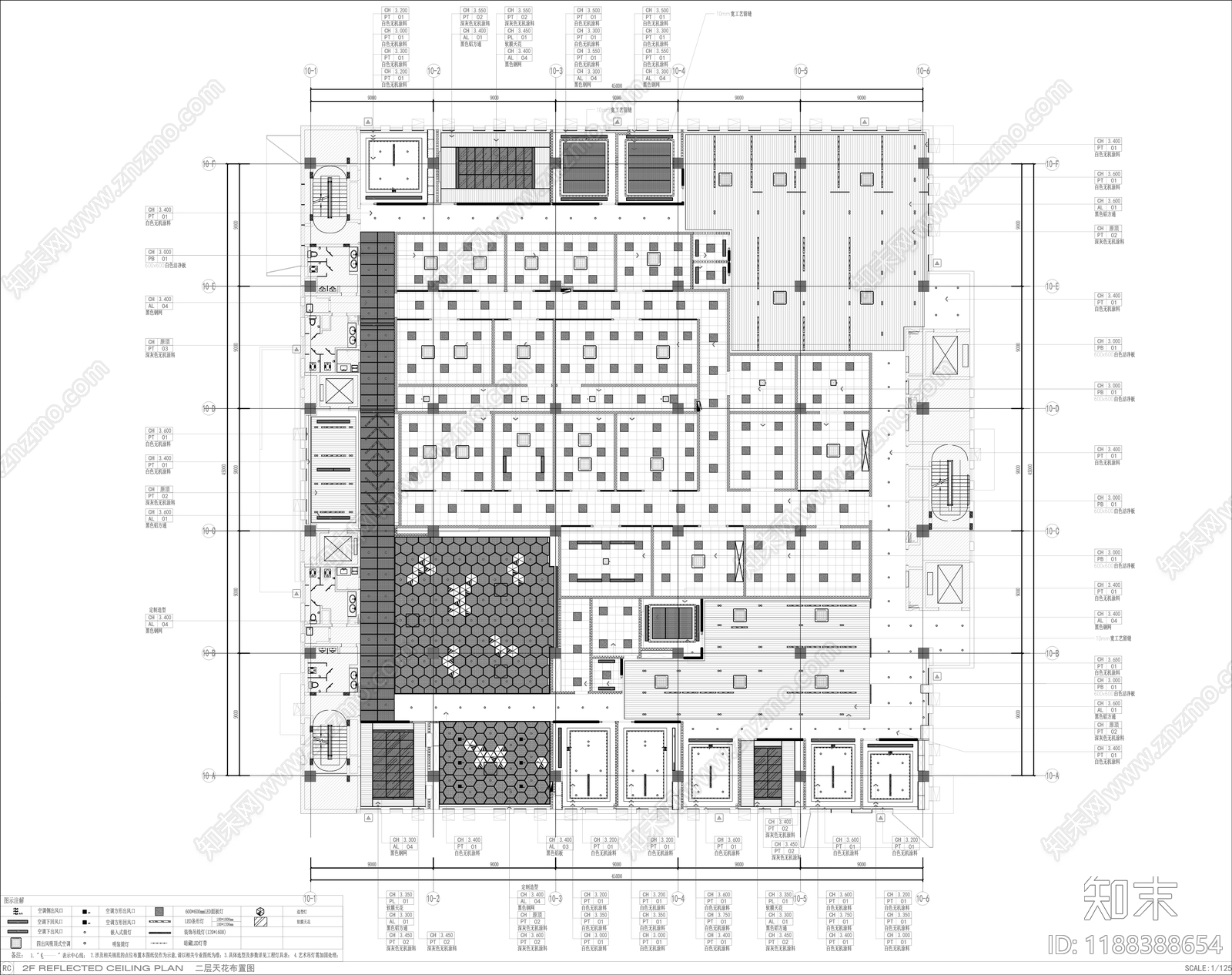 现代整体办公空间cad施工图下载【ID:1188388654】