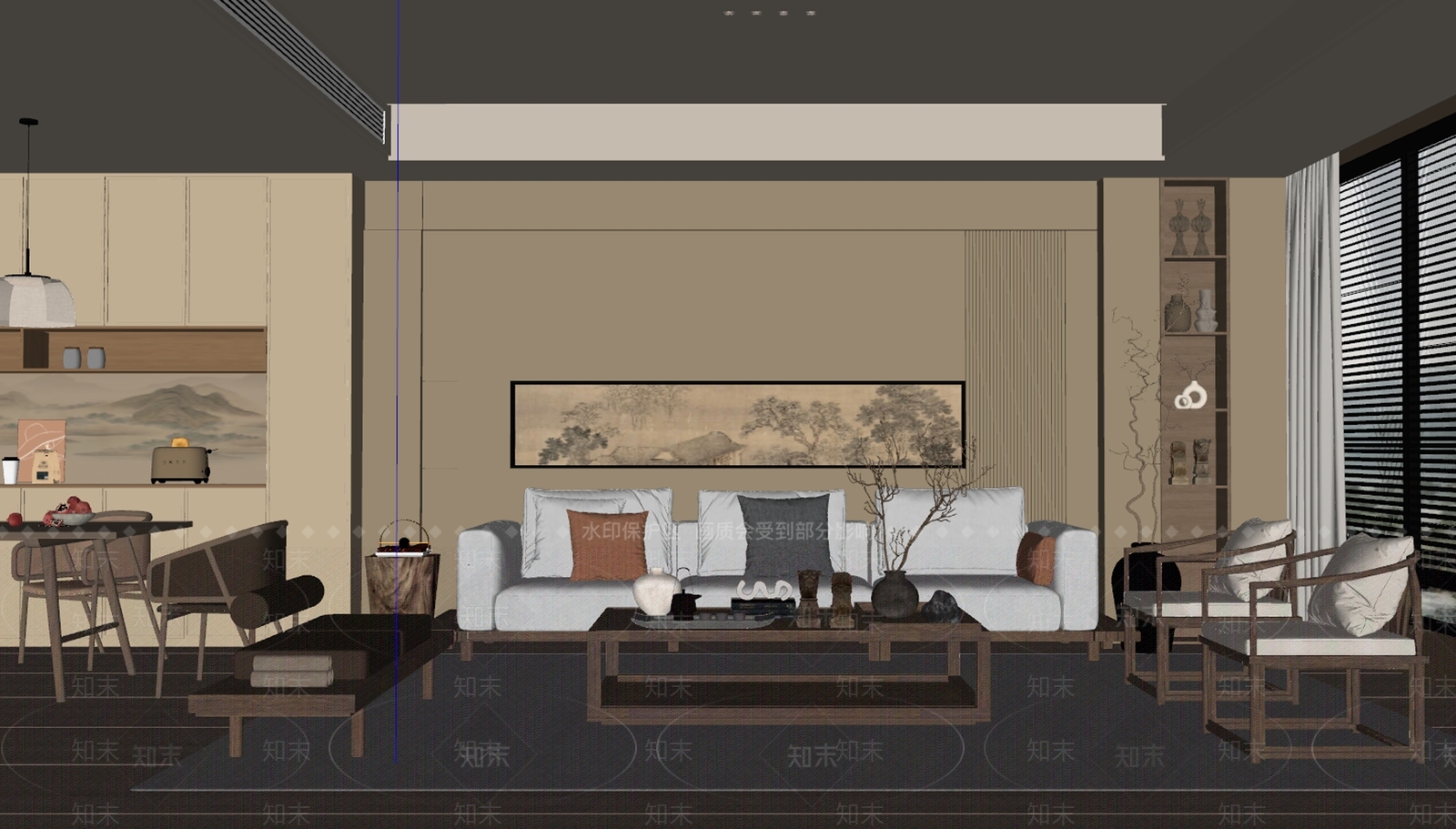 多人沙发三人沙发SU模型下载【ID:1227573975】