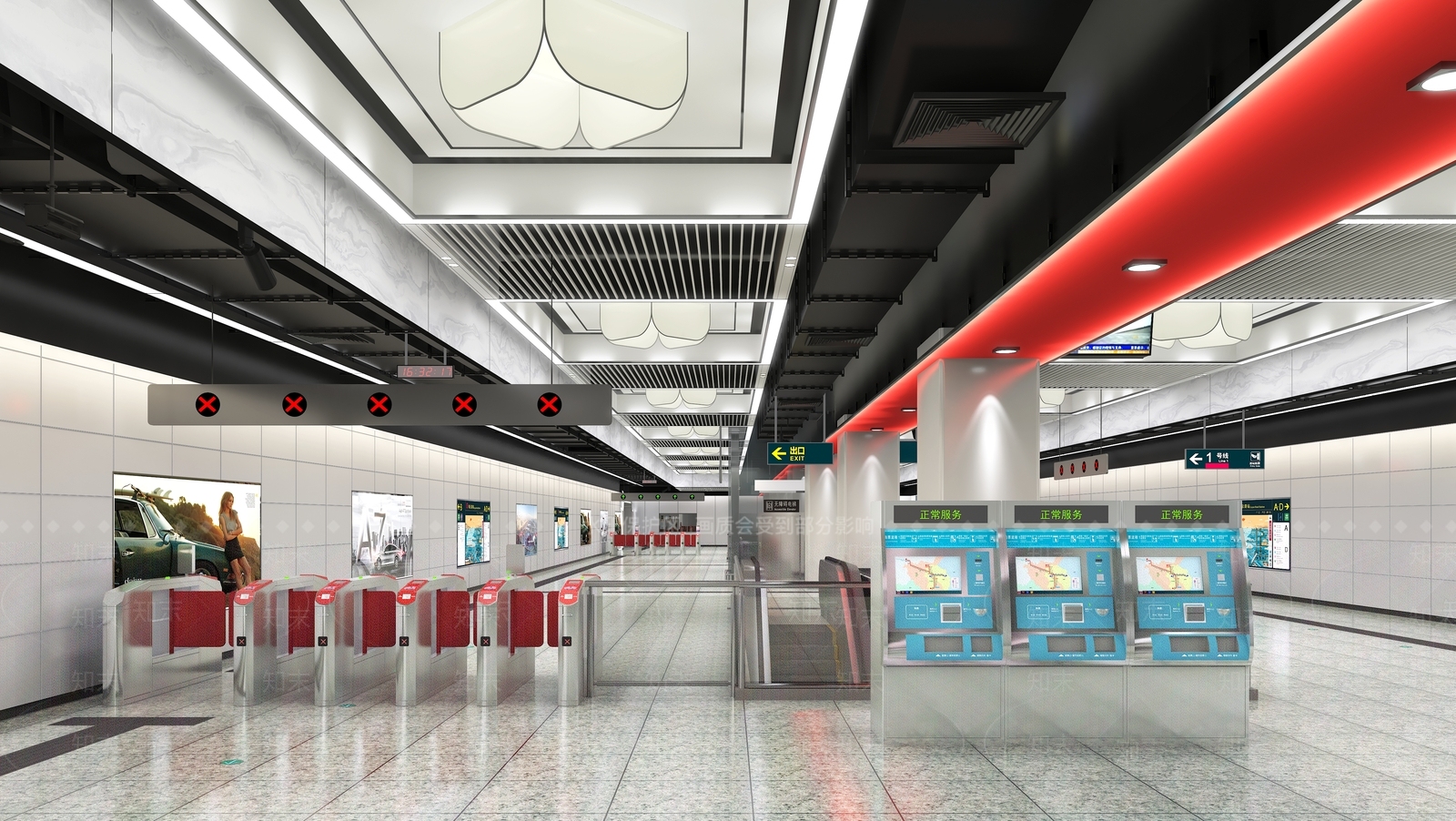 现代车站3D模型下载【ID:1188393220】