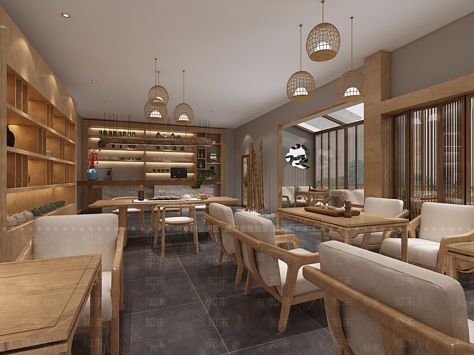 原木茶馆3D模型下载【ID:1188402886】