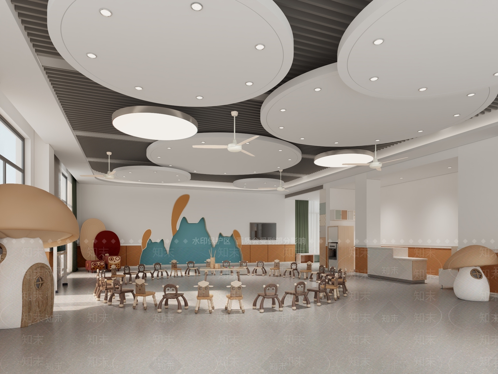 现代幼儿园3D模型下载【ID:1188407629】