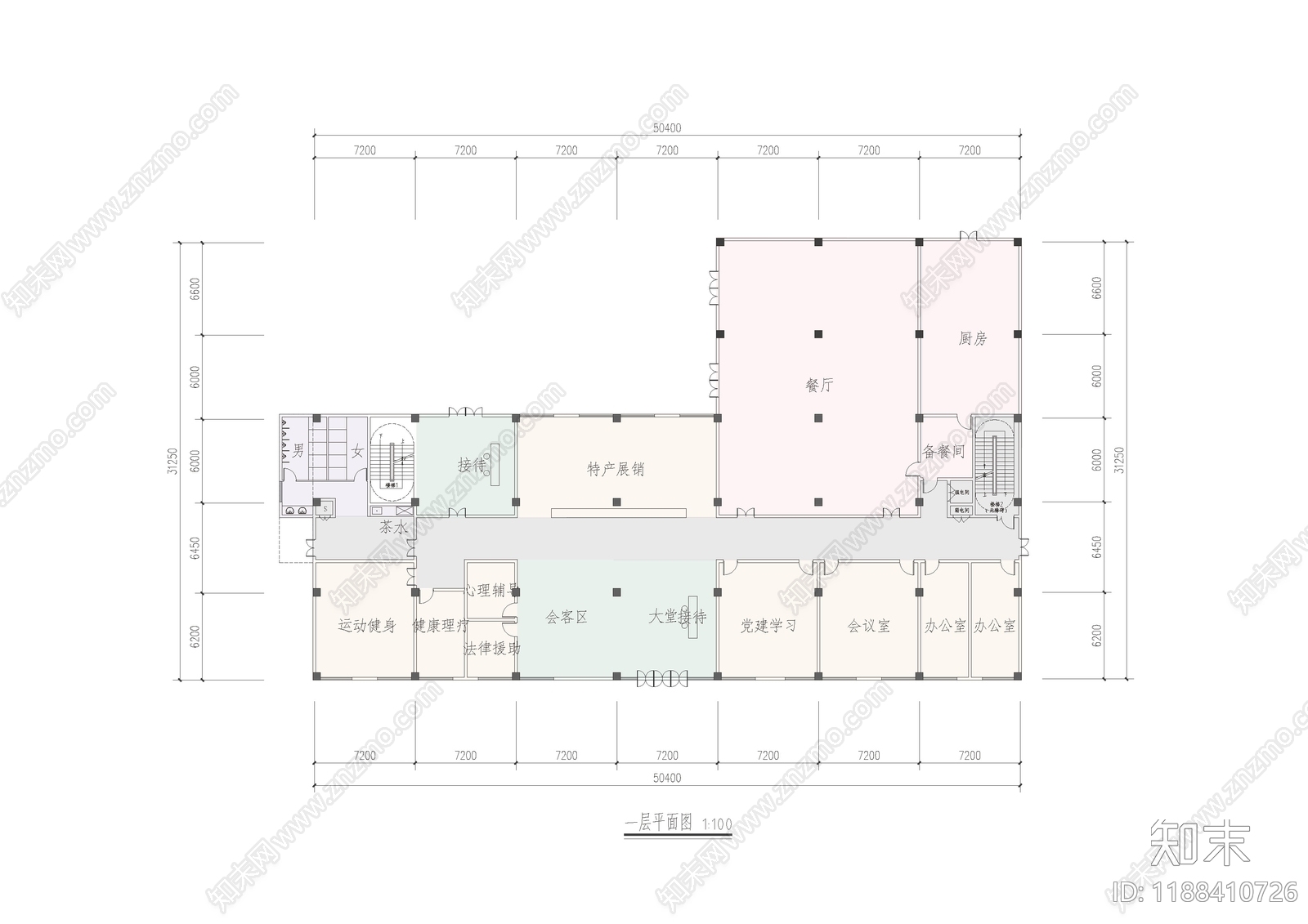 现代民宿建筑施工图下载【ID:1188410726】