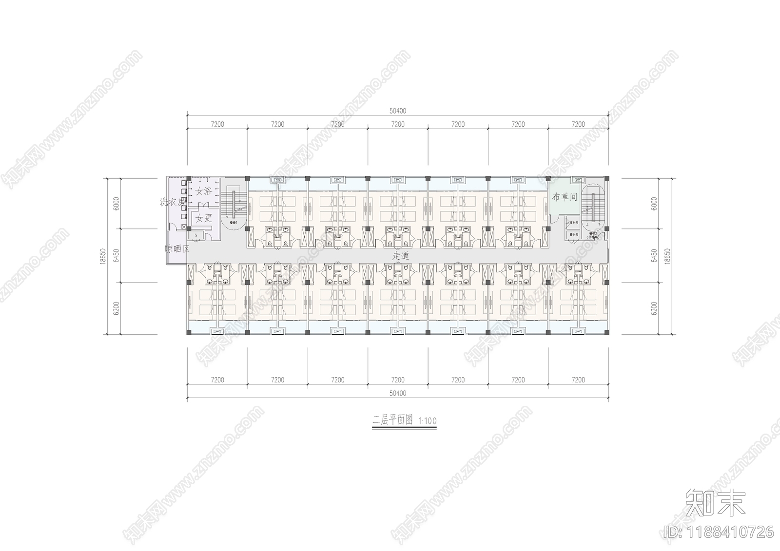 现代民宿建筑cad施工图下载【ID:1188410726】
