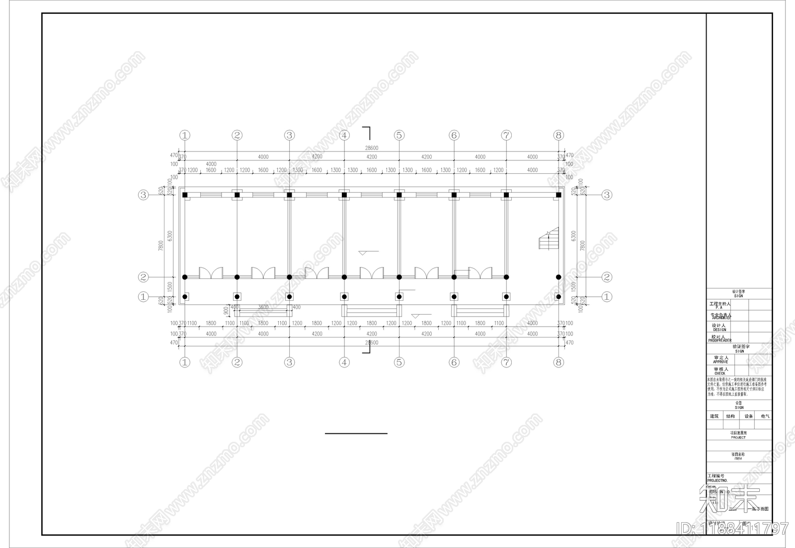 仿古建筑cad施工图下载【ID:1188411797】