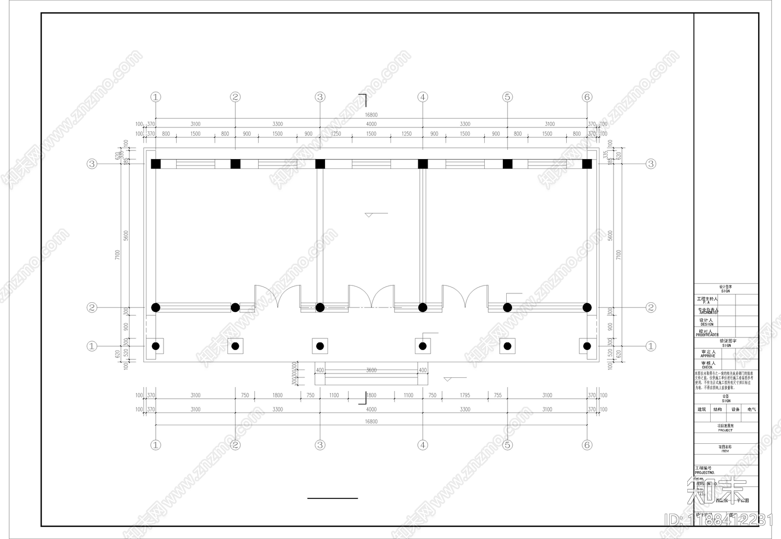 仿古建筑cad施工图下载【ID:1188412231】