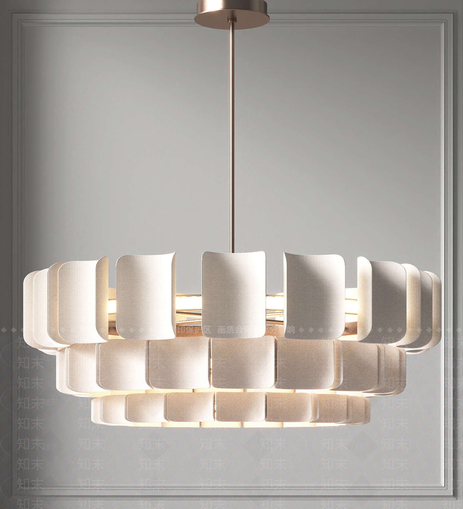 现代客厅吊灯3D模型下载【ID:1188412905】