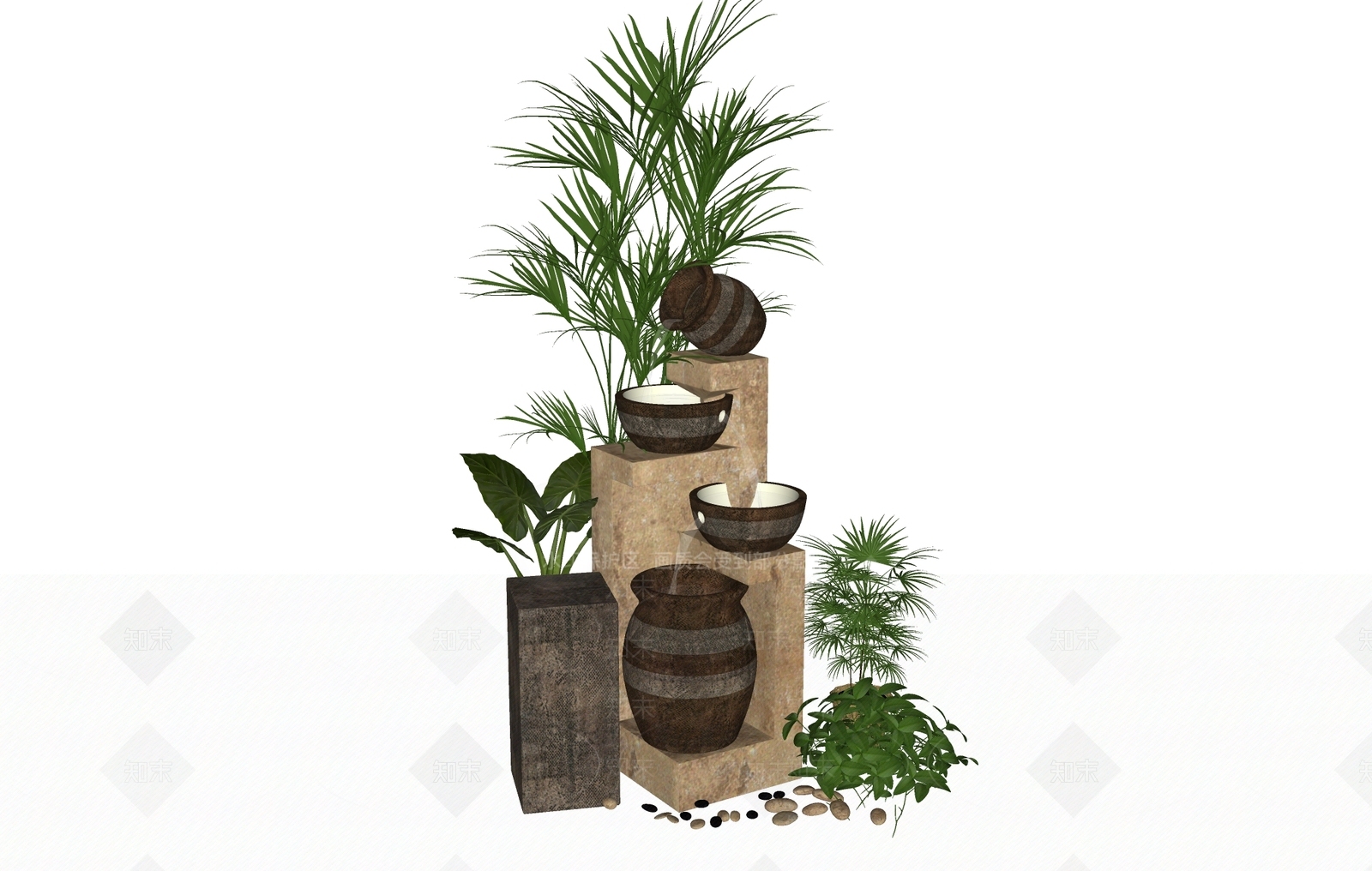 植物组合SU模型下载【ID:1188413465】