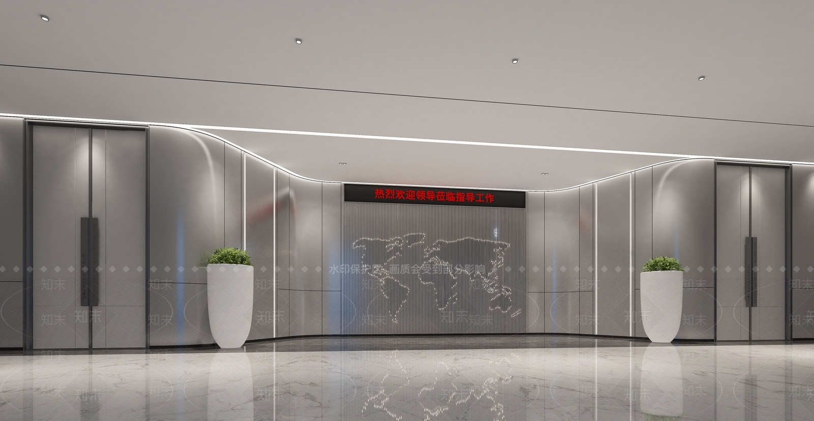现代办公大厅3D模型下载【ID:1188417550】