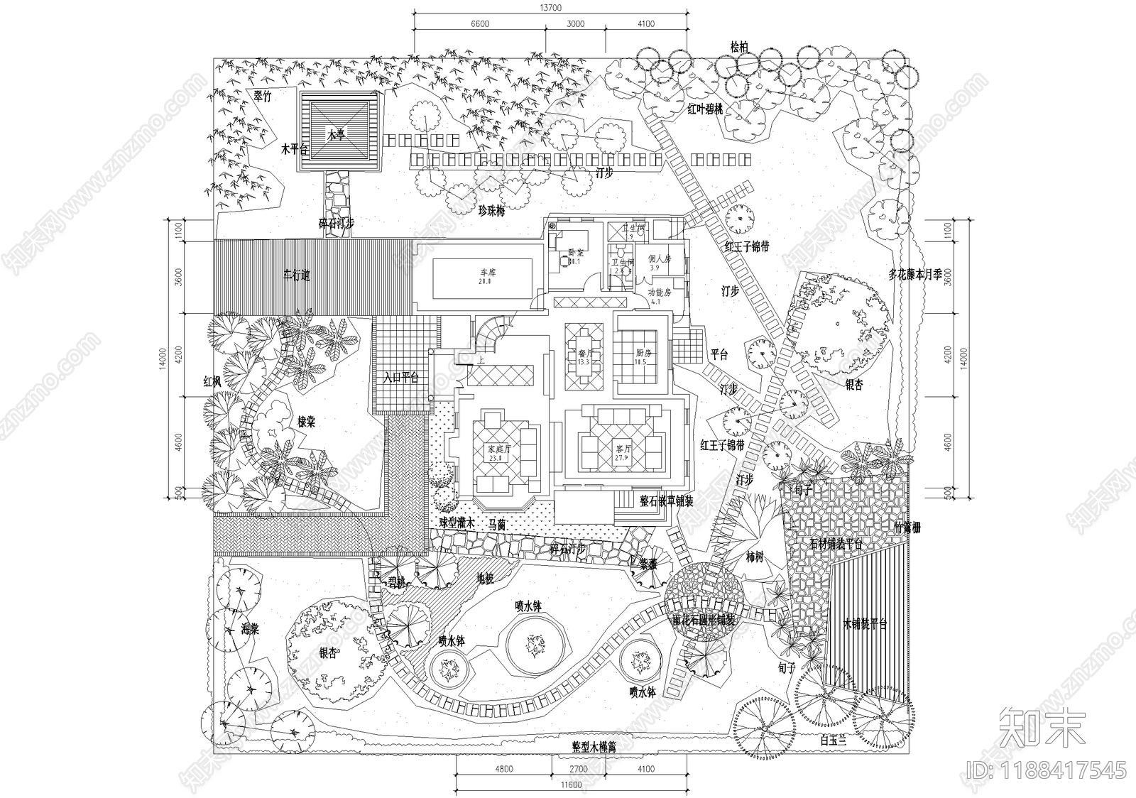 庭院施工图下载【ID:1188417545】