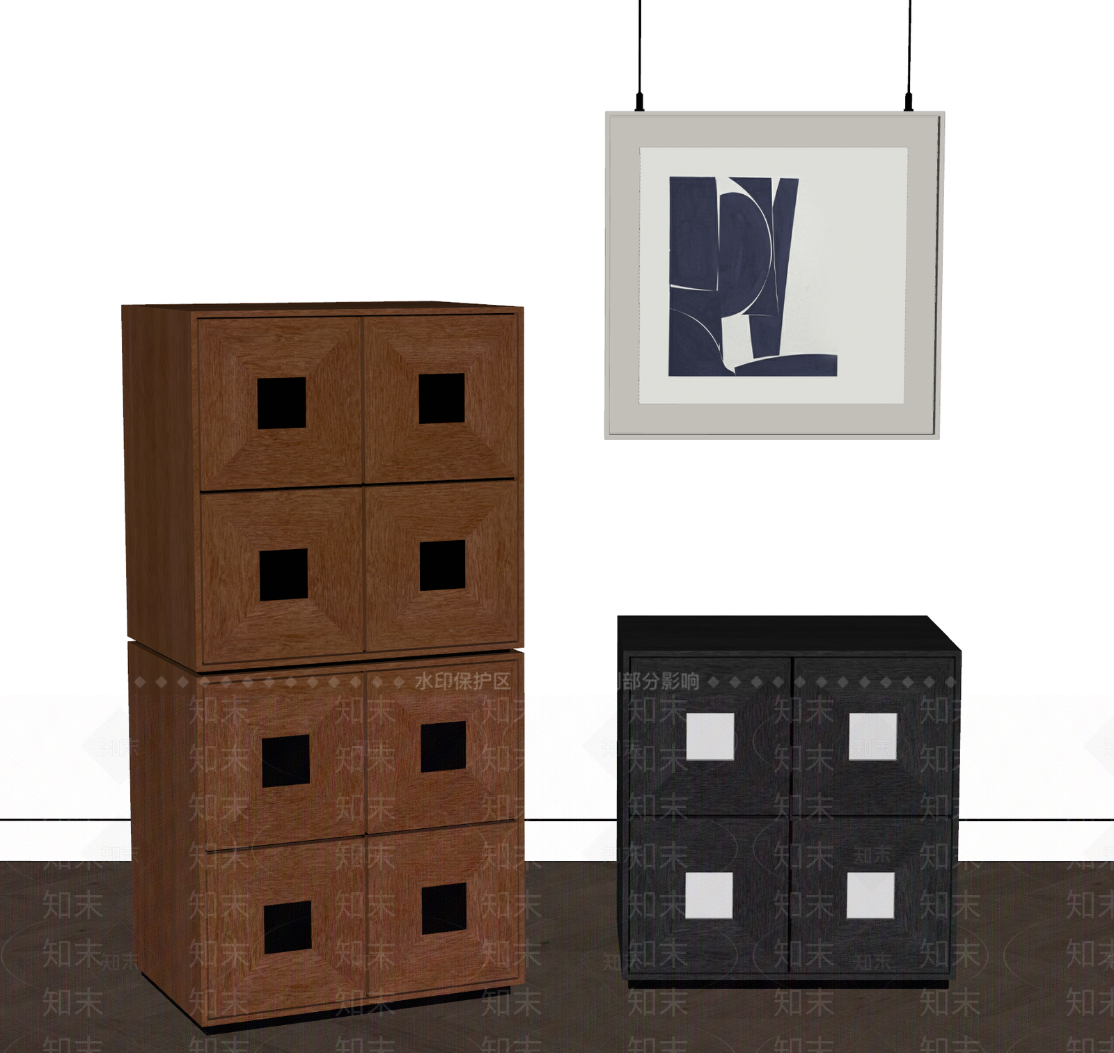 中古复古斗柜SU模型下载【ID:1188418158】