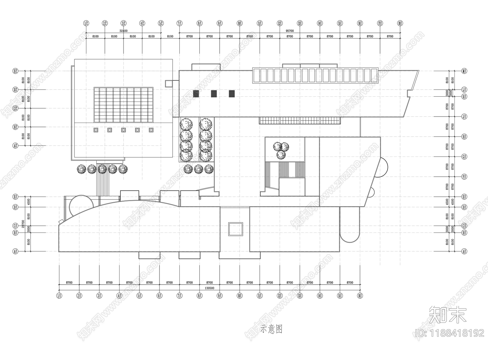 现代学校建筑cad施工图下载【ID:1188418192】