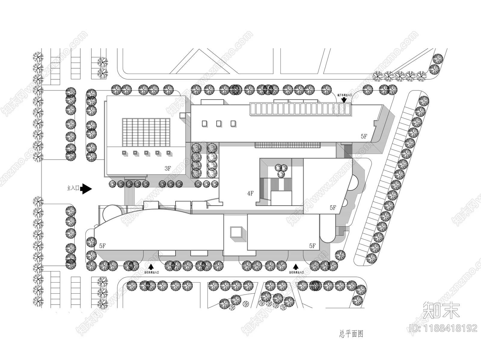 现代学校建筑cad施工图下载【ID:1188418192】