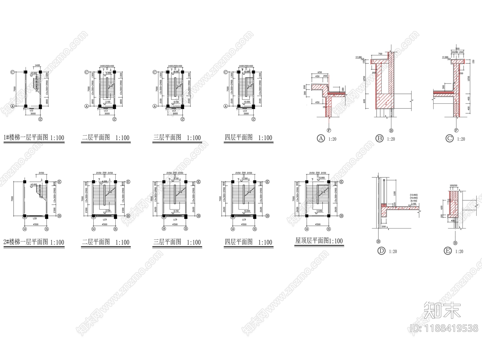 现代学校建筑cad施工图下载【ID:1188419538】