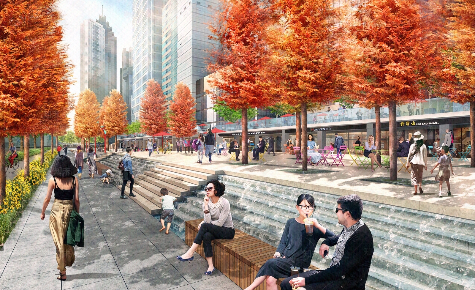现代街道外景贴图下载【ID:1188420142】