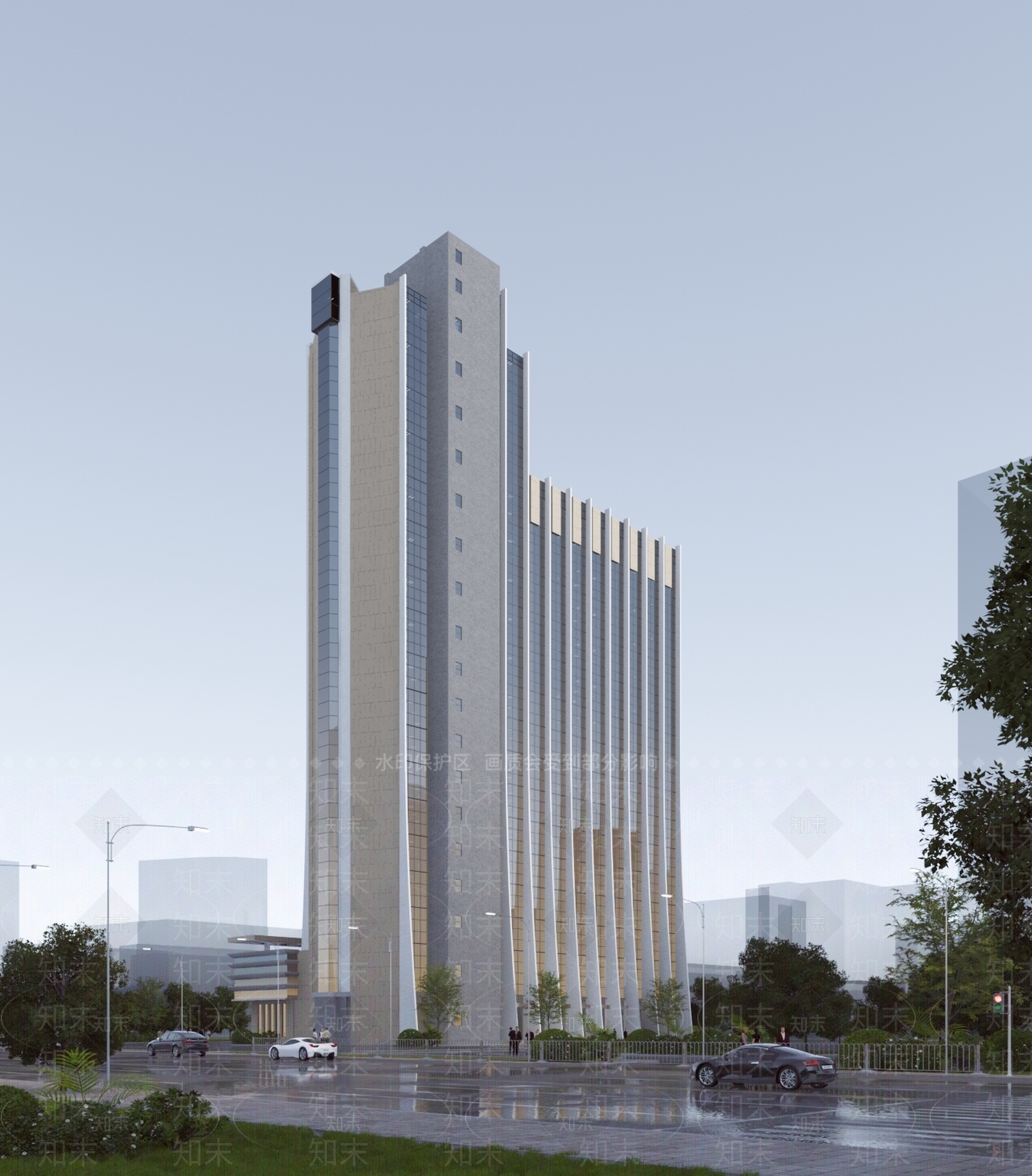 现代办公楼3D模型下载【ID:1188420258】