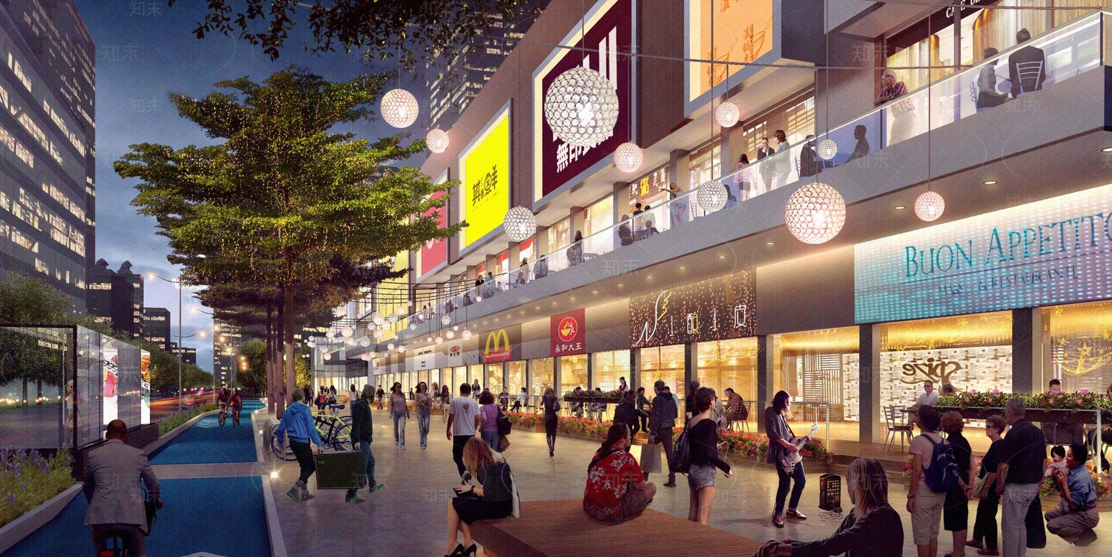 现代街道外景贴图下载【ID:1188421241】