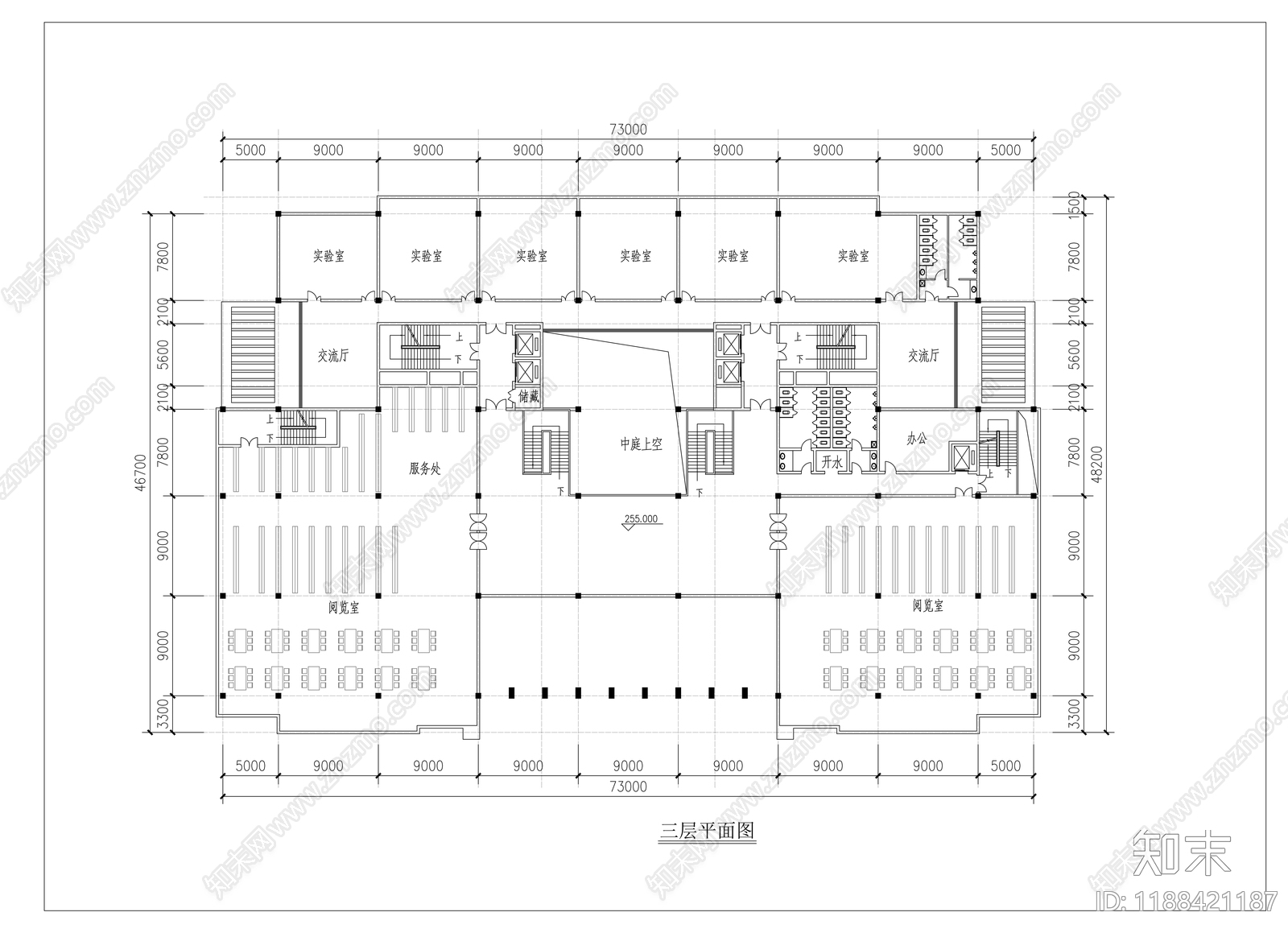 现代学校建筑cad施工图下载【ID:1188421187】
