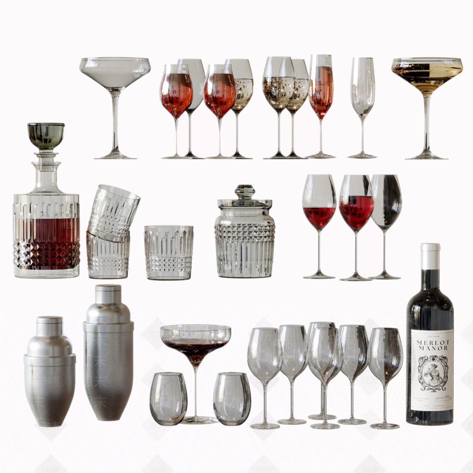 餐具SU模型下载【ID:1188421647】