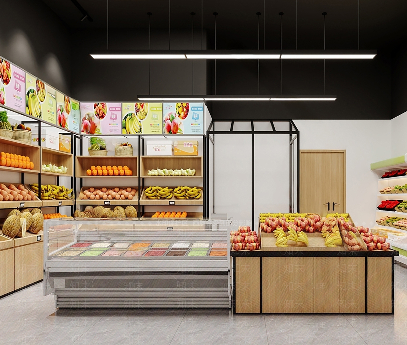 现代水果店SU模型下载【ID:1188422143】