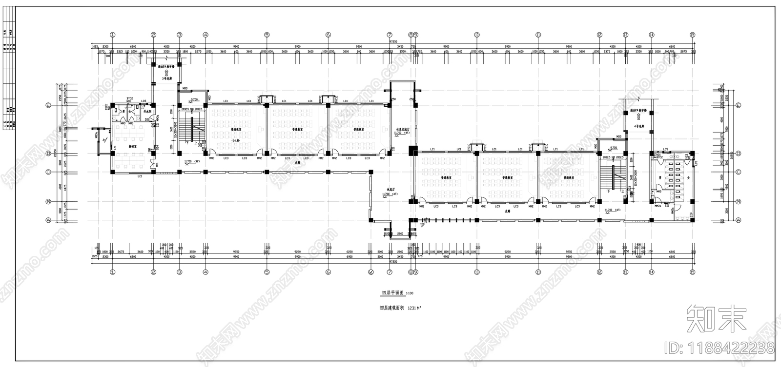 现代学校建筑cad施工图下载【ID:1188422238】