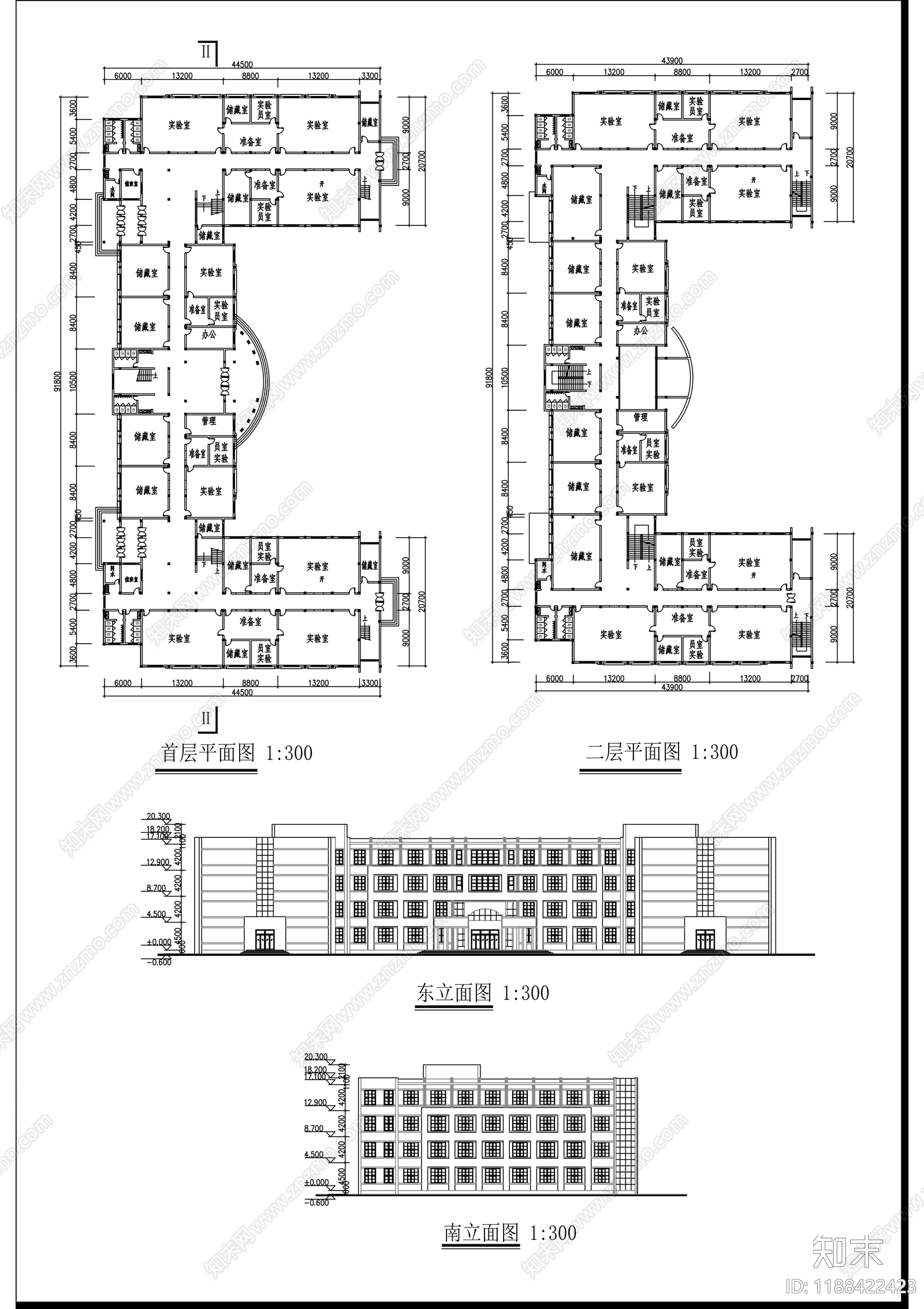 现代学校建筑cad施工图下载【ID:1188422423】
