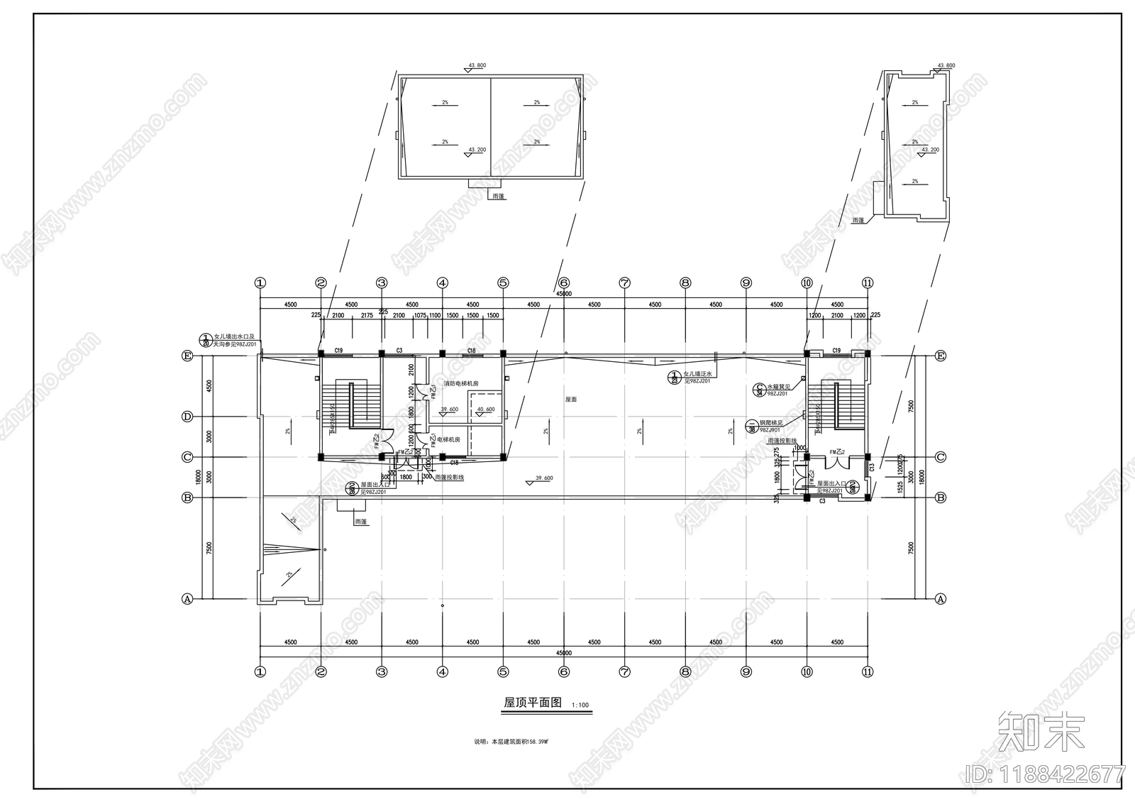 现代学校建筑cad施工图下载【ID:1188422677】