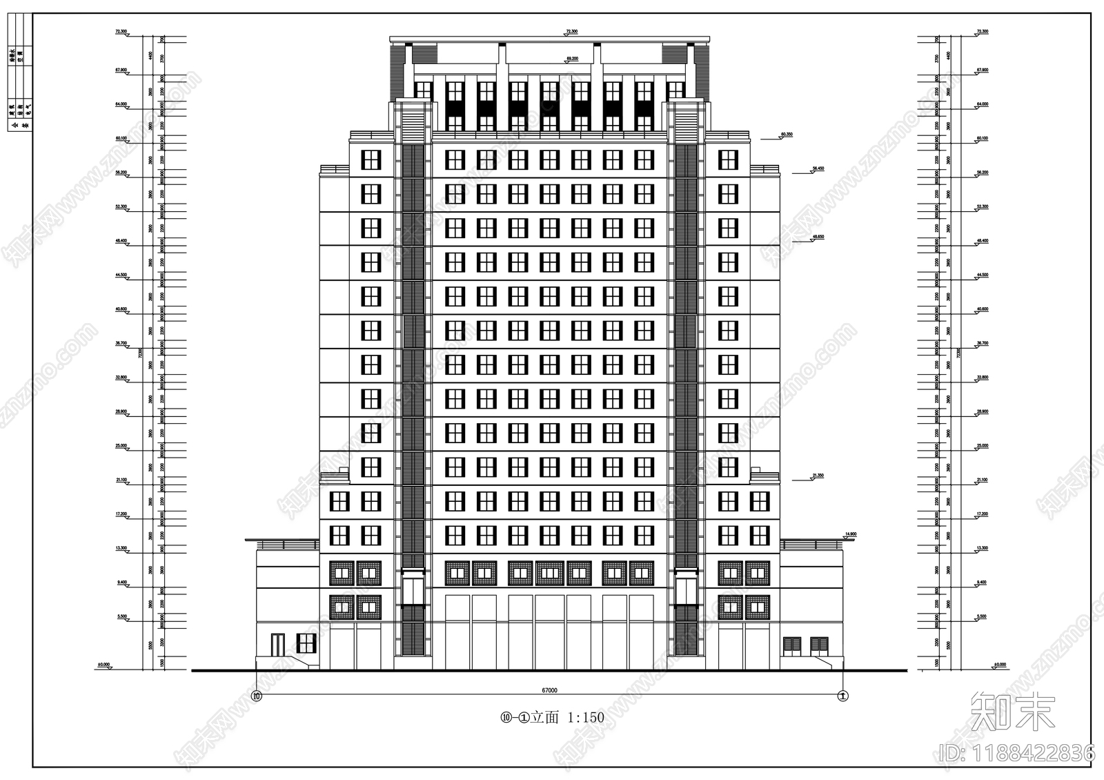 现代学校建筑cad施工图下载【ID:1188422836】
