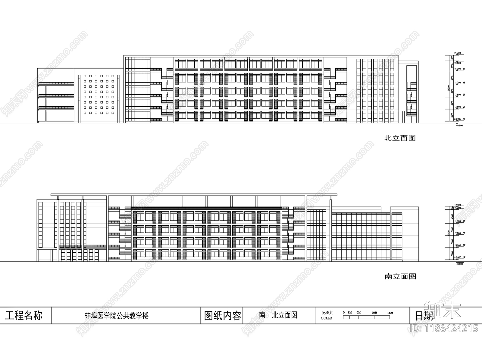 现代学校建筑cad施工图下载【ID:1188424215】