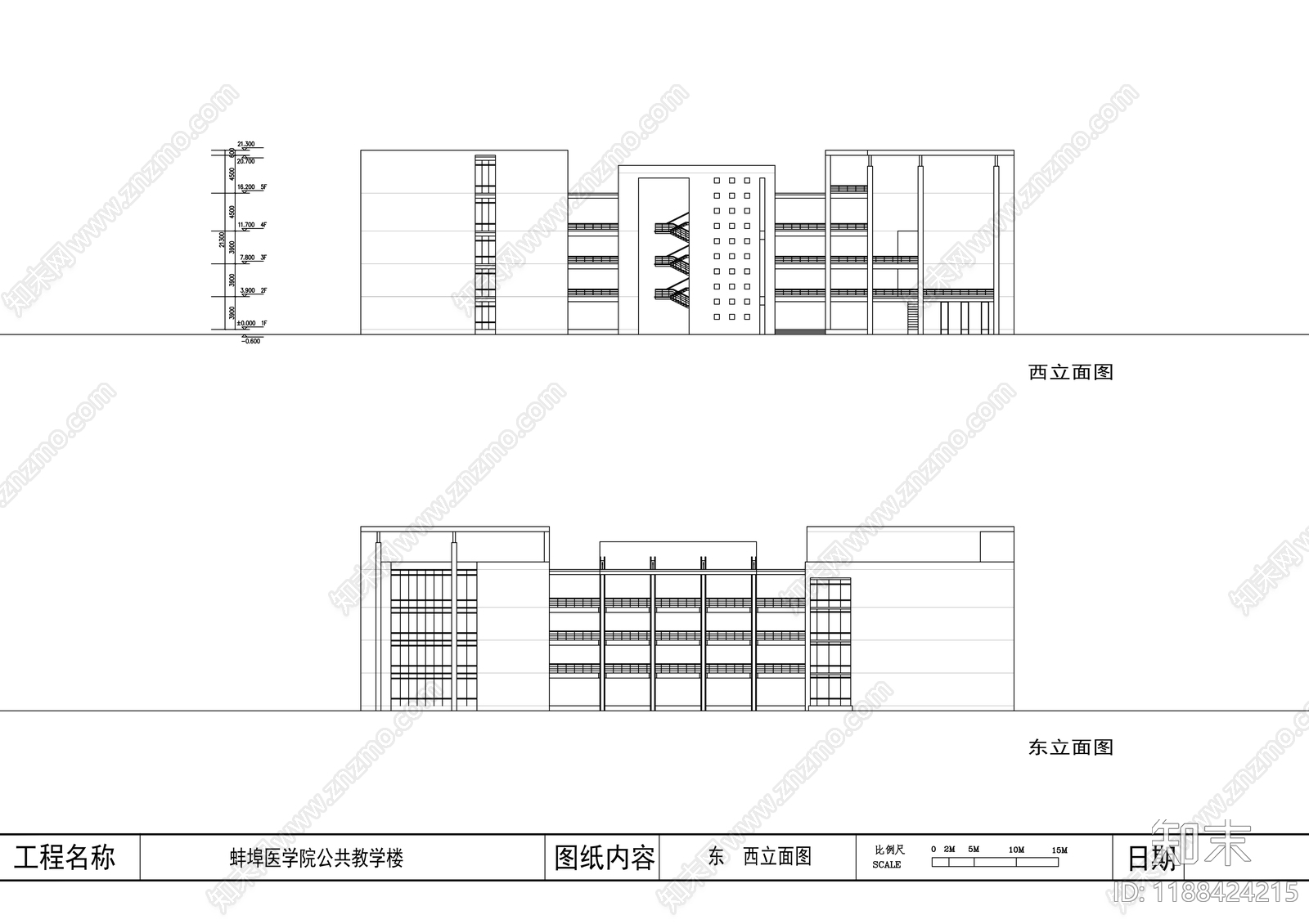 现代学校建筑cad施工图下载【ID:1188424215】