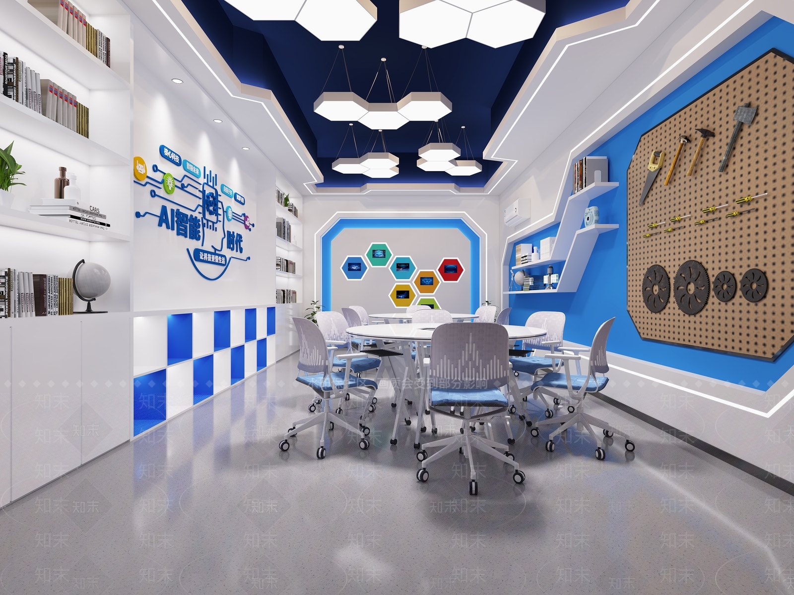 现代教室3D模型下载【ID:1188425793】