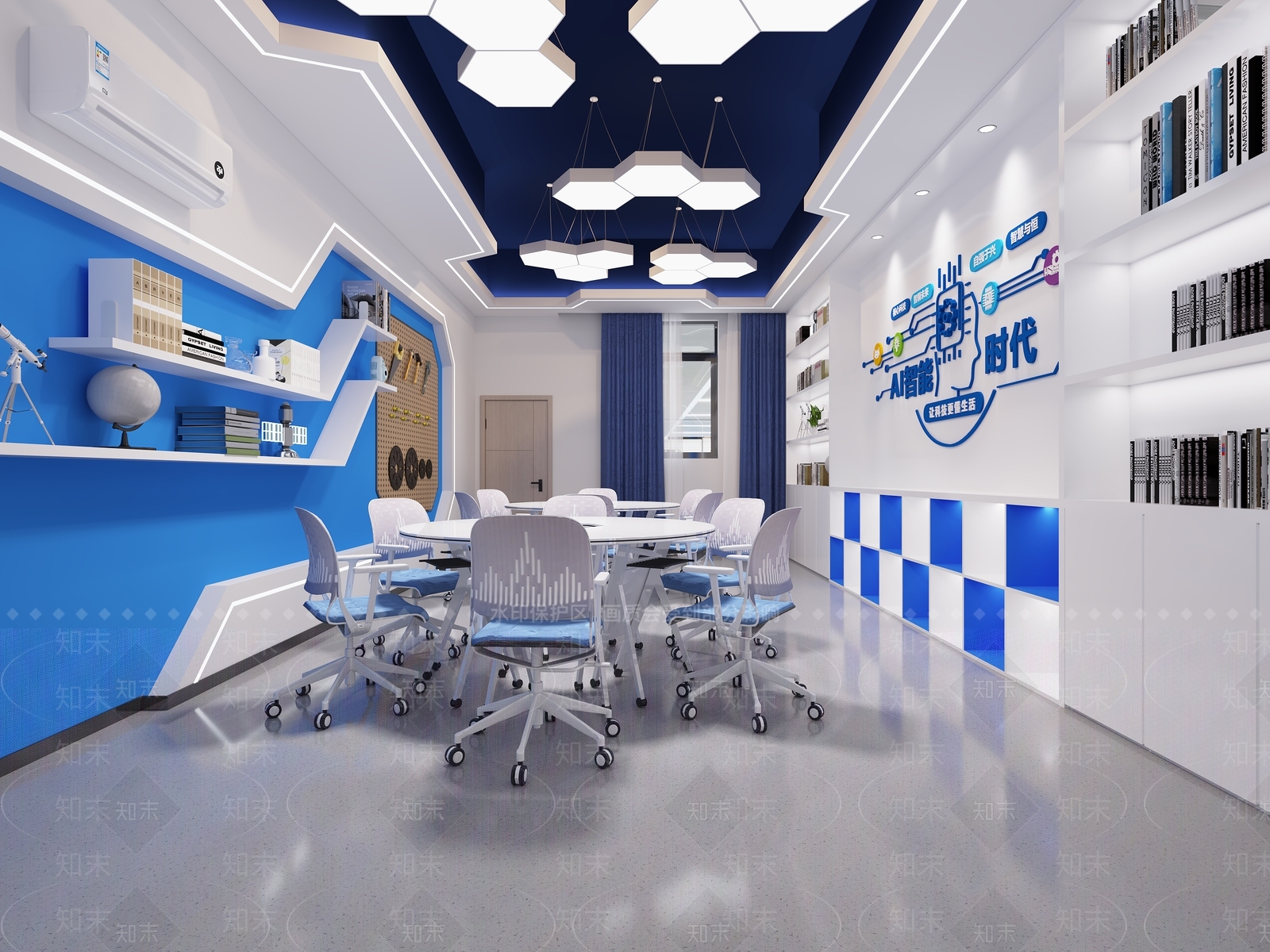 现代教室3D模型下载【ID:1188425793】