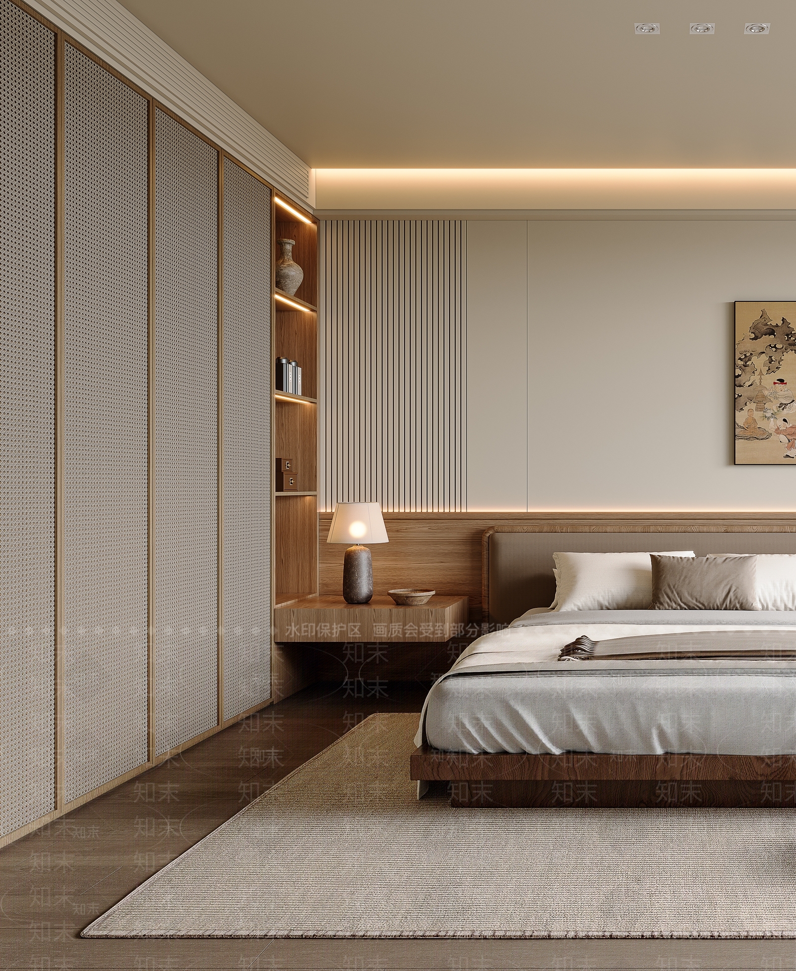 大型储物衣柜衣柜3D模型下载【ID:1227328893】