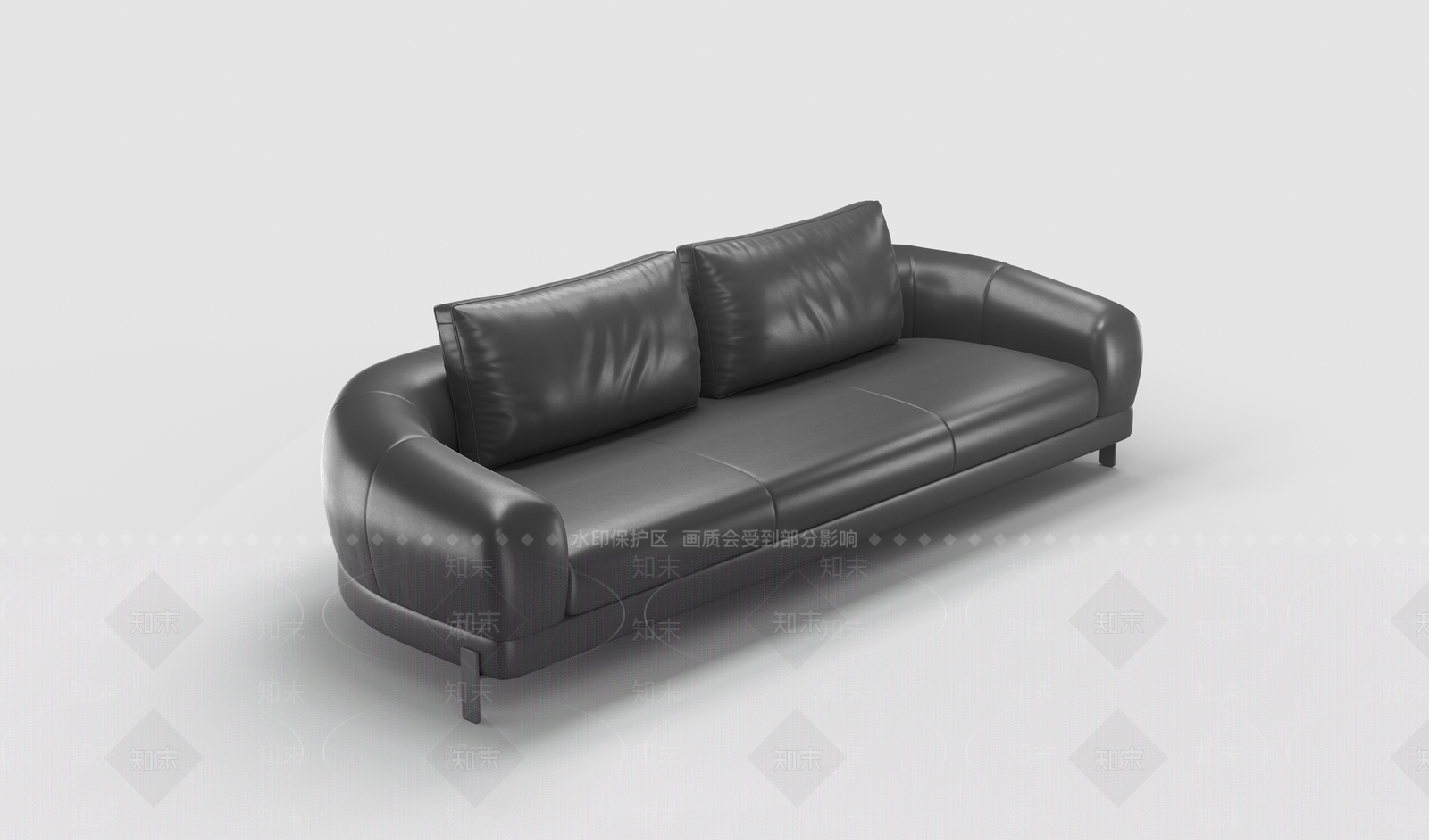 现代意式三人沙发3D模型下载【ID:1188435460】