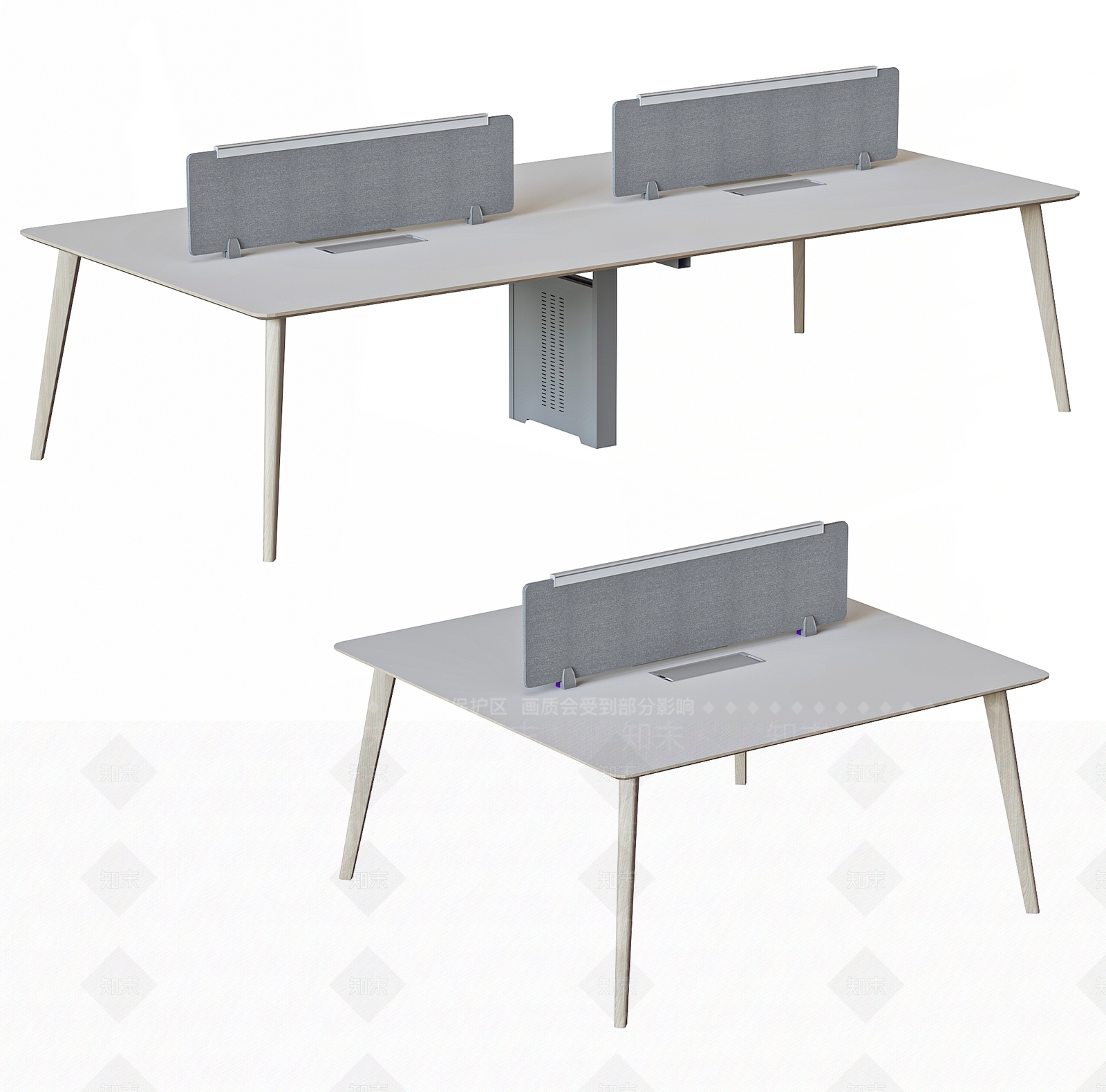 现代办公桌3D模型下载【ID:1188438389】